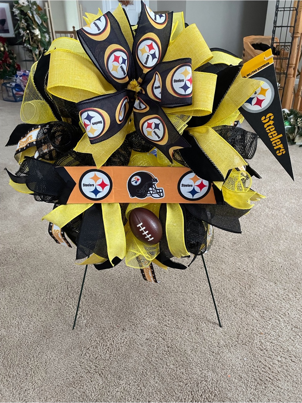 Steelers Black & Yellow Decorative Wreath